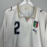 Shop 2007/09 ITALY PANUCCI #2 L/S AWAY SHIRT (M) PUMA, classic football shirts, vintage football shirts & retro soccer jerseys at Cult Kits