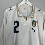 Shop 2007/09 ITALY PANUCCI #2 L/S AWAY SHIRT (M) PUMA, classic football shirts, vintage football shirts & retro soccer jerseys at Cult Kits