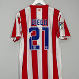 Shop 2011/12 ATLETICO MADRID DIEGO #21 HOME SHIRT (M) NIKE, classic football shirts, vintage football shirts & retro soccer jerseys at Cult Kits