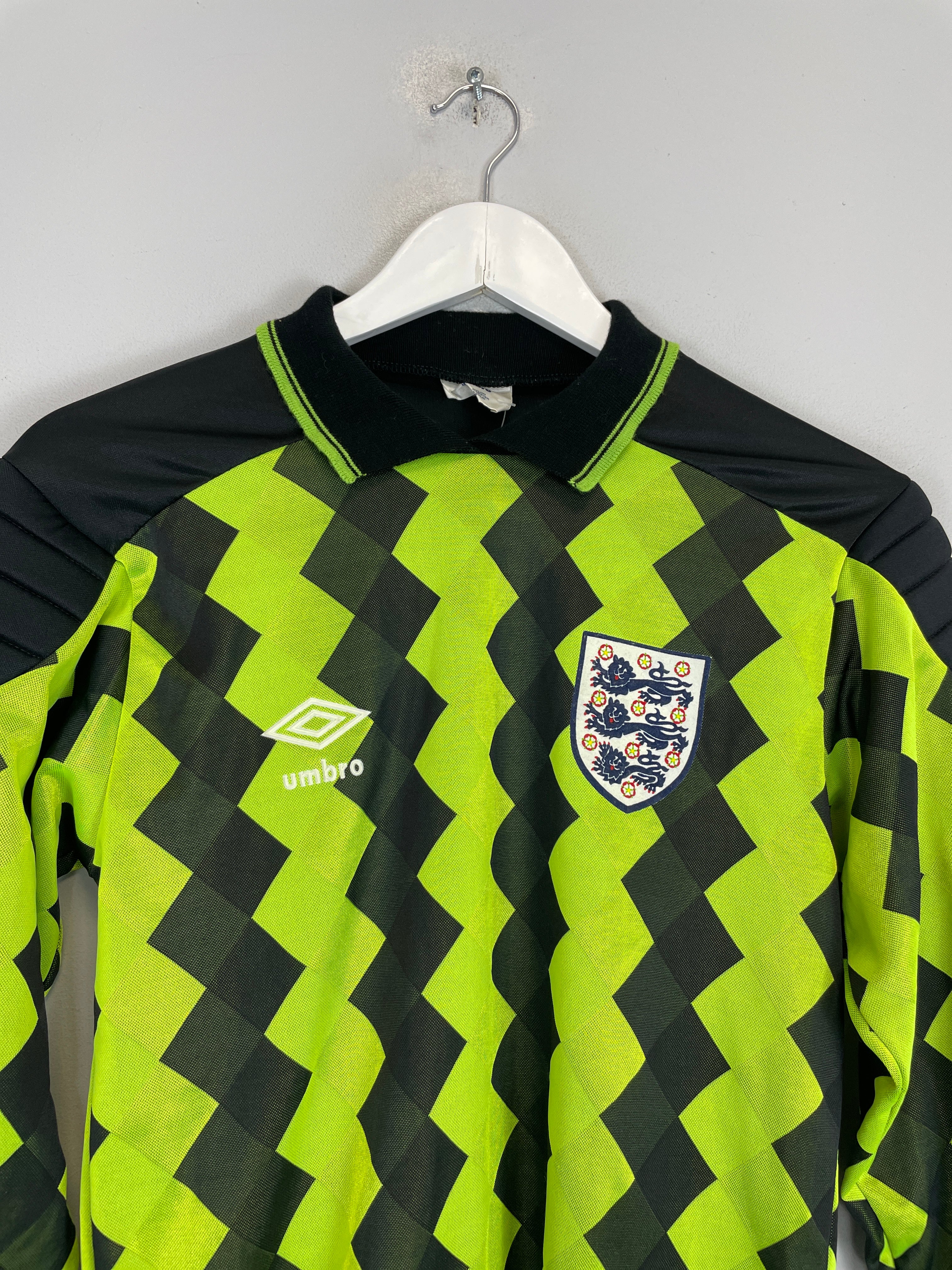 Shop 1988/90 ENGLAND GK SHIRT (S) UMBRO, classic football shirts, vintage football shirts & retro soccer jerseys at Cult Kits