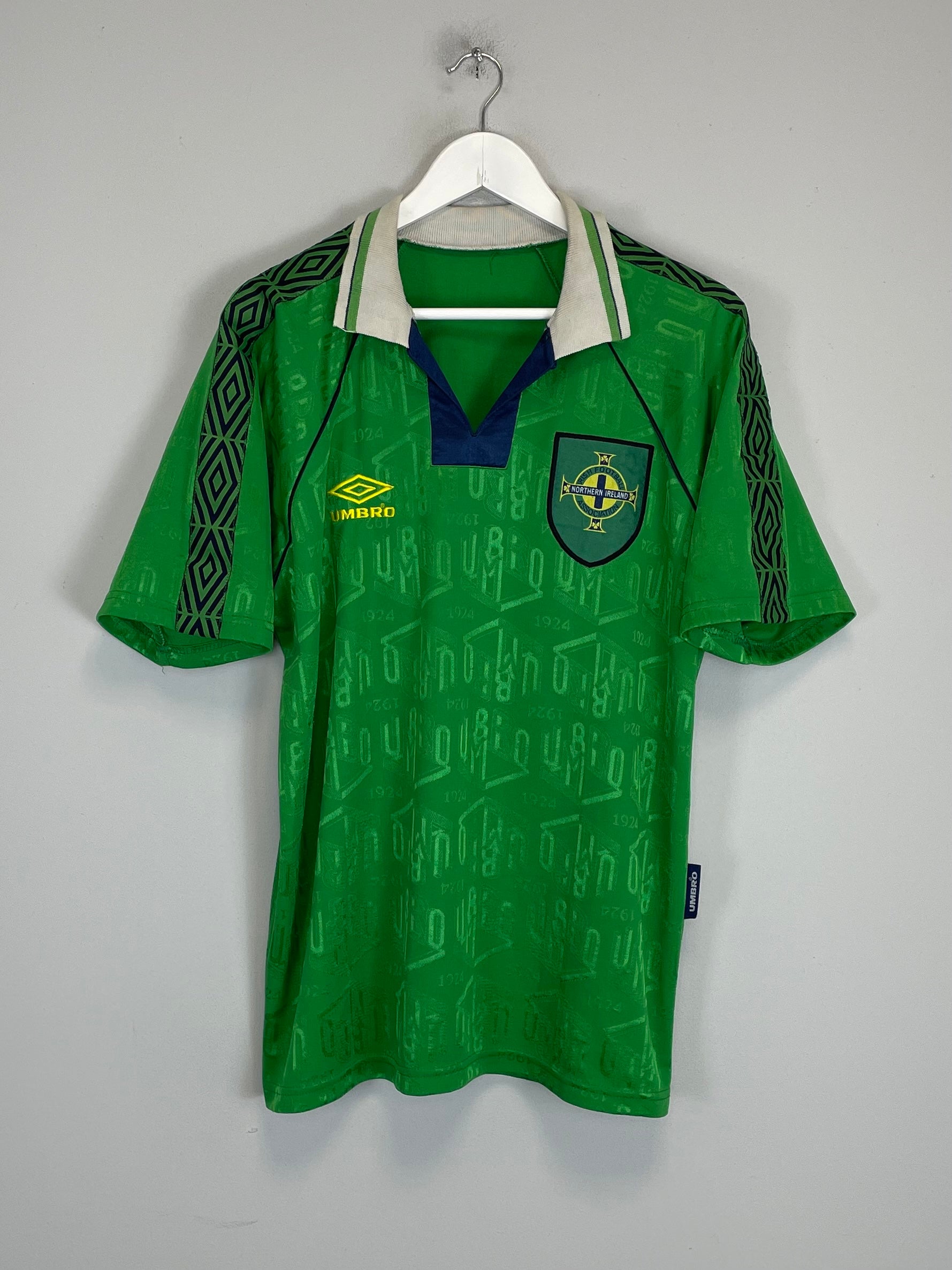 Shop 1994/95 NORTHERN IRELAND *PROTOTYPE* HOME SHIRT (M) UMBRO, classic football shirts, vintage football shirts & retro soccer jerseys at Cult Kits