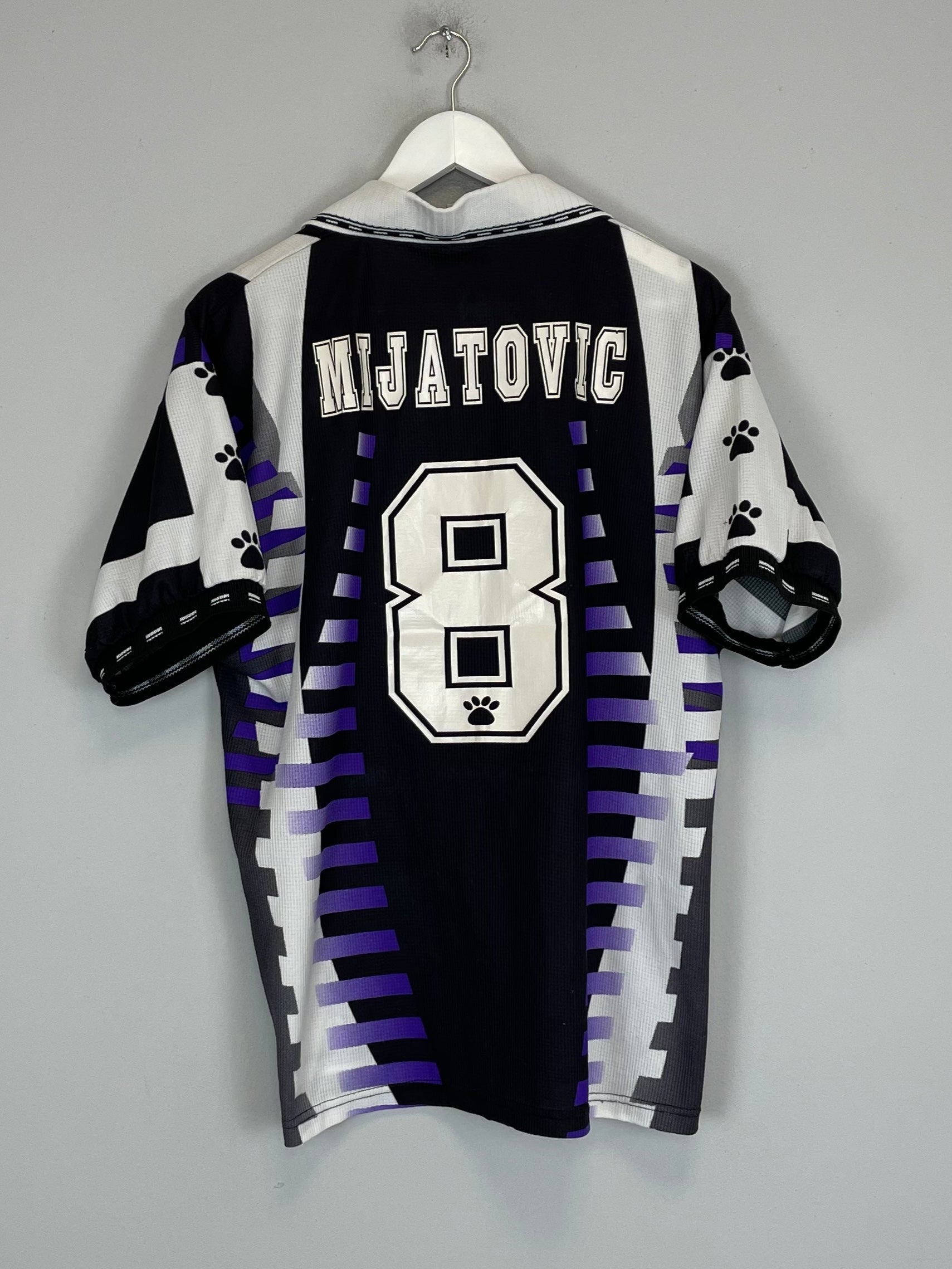 Shop 1997/98 REAL MADRID MIJATOVIC #8 AWAY SHIRT (L) KELME, classic football shirts, vintage football shirts & retro soccer jerseys at Cult Kits