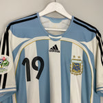 Shop 2006/07 ARGENTINA MESSI #19 HOME SHIRT (L) ADIDAS, classic football shirts, vintage football shirts & retro soccer jerseys at Cult Kits
