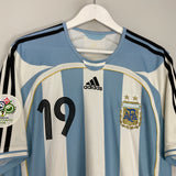 Shop 2006/07 ARGENTINA MESSI #19 HOME SHIRT (L) ADIDAS, classic football shirts, vintage football shirts & retro soccer jerseys at Cult Kits