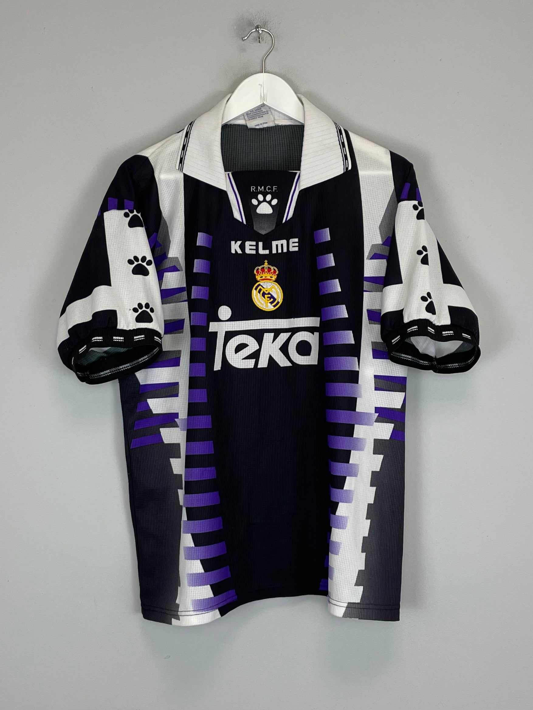 Shop 1997/98 REAL MADRID MIJATOVIC #8 AWAY SHIRT (L) KELME, classic football shirts, vintage football shirts & retro soccer jerseys at Cult Kits