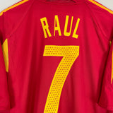 Shop 2004/06 SPAIN RAUL #7 HOME SHIRT (XL) ADIDAS, classic football shirts, vintage football shirts & retro soccer jerseys at Cult Kits