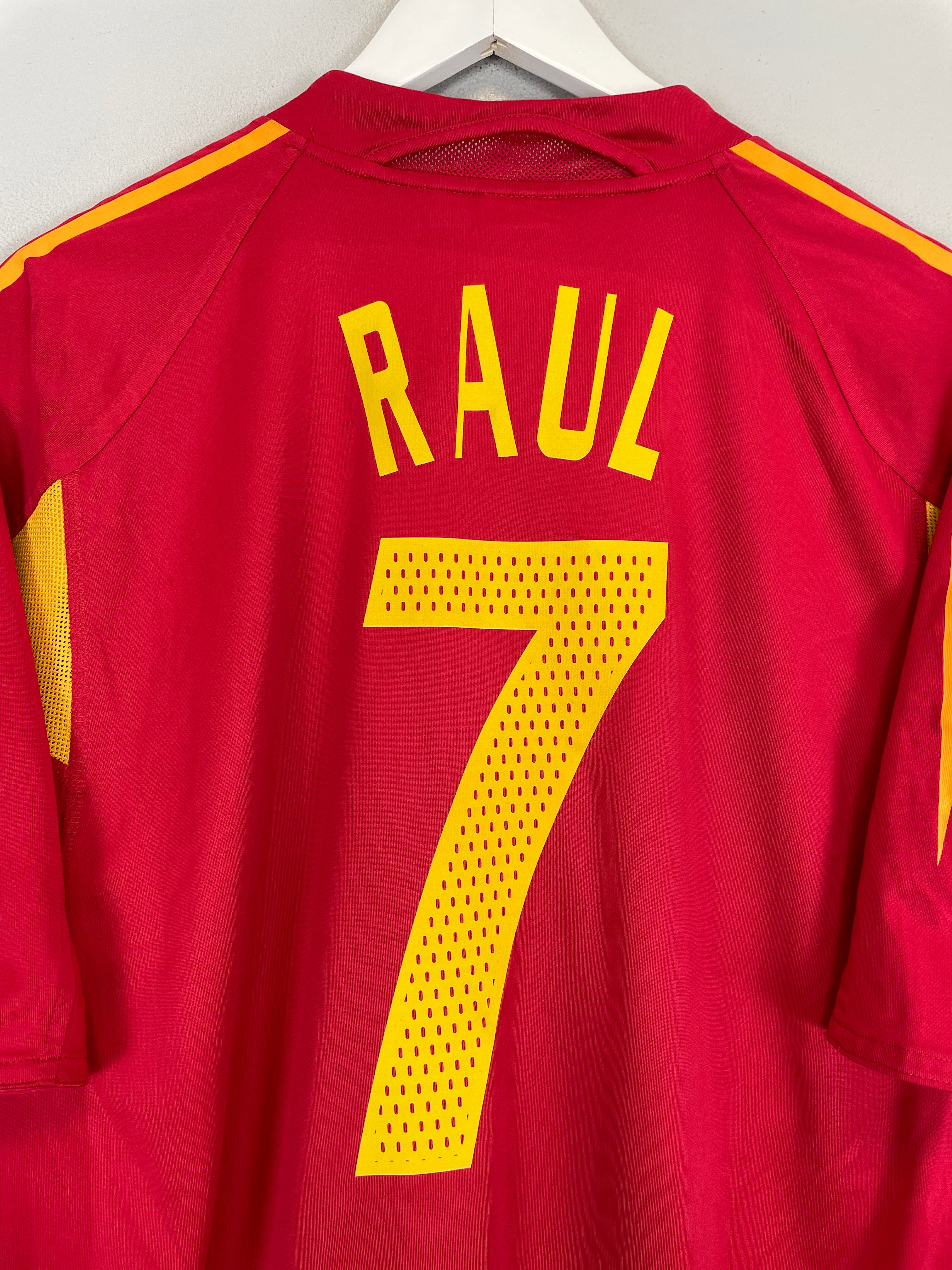 Shop 2004/06 SPAIN RAUL #7 HOME SHIRT (XL) ADIDAS, classic football shirts, vintage football shirts & retro soccer jerseys at Cult Kits
