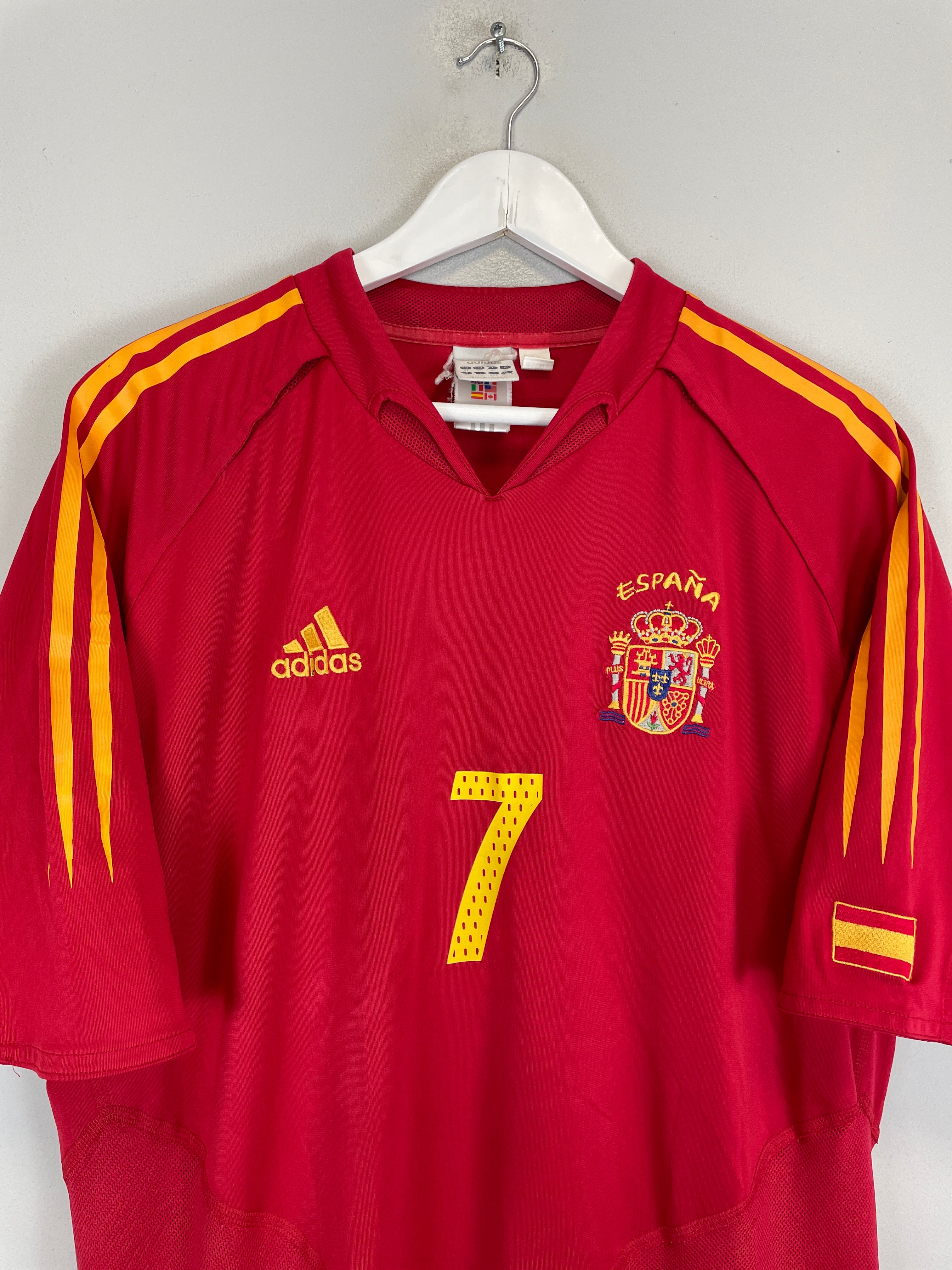 Shop 2004/06 SPAIN RAUL #7 HOME SHIRT (XL) ADIDAS, classic football shirts, vintage football shirts & retro soccer jerseys at Cult Kits