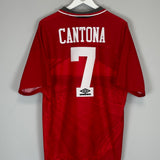 Shop 1994/96 MANCHESTER UNITED CANTONA #7 HOME SHIRT (XL) UMBRO, classic football shirts, vintage football shirts & retro soccer jerseys at Cult Kits