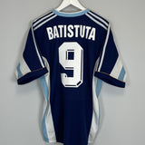 Shop 1998/99 ARGENTINA BATISTUTA #9 AWAY SHIRT (M) ADIDAS, classic football shirts, vintage football shirts & retro soccer jerseys at Cult Kits