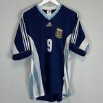 Shop 1998/99 ARGENTINA BATISTUTA #9 AWAY SHIRT (M) ADIDAS, classic football shirts, vintage football shirts & retro soccer jerseys at Cult Kits