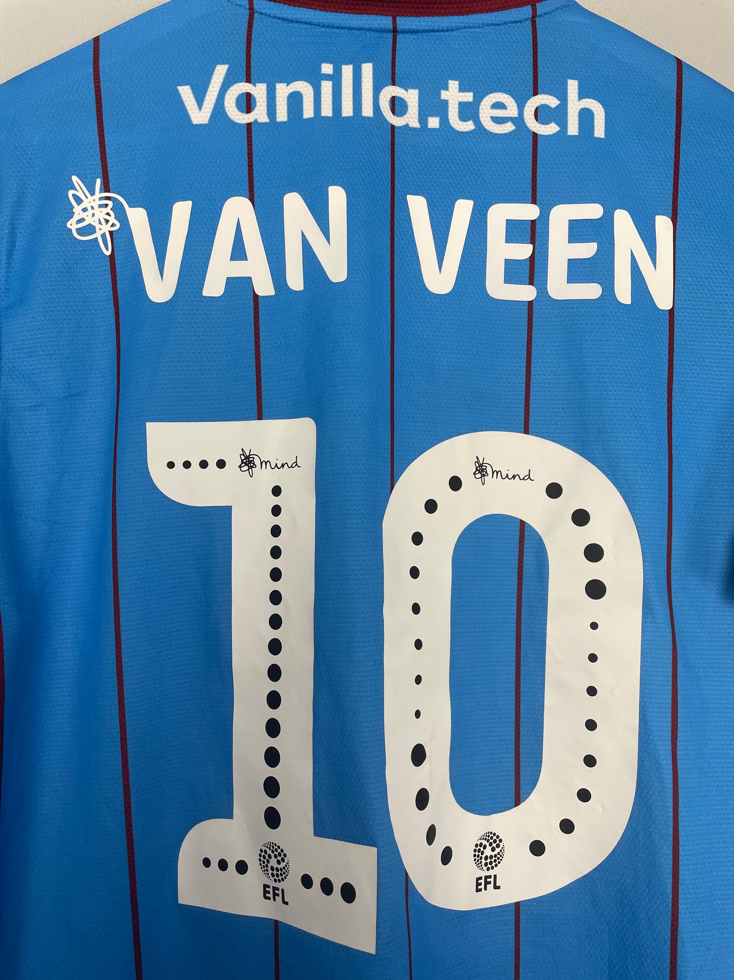 2019/20 SCUNTHORPE UNITED VAN VEEN #10 HOME SHIRT (L) FBT
