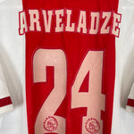Shop 1996/97 AJAX ARVELADZE #24 SPECIAL C/L HOME SHIRT (XL) UMBRO, classic football shirts, vintage football shirts & retro soccer jerseys at Cult Kits