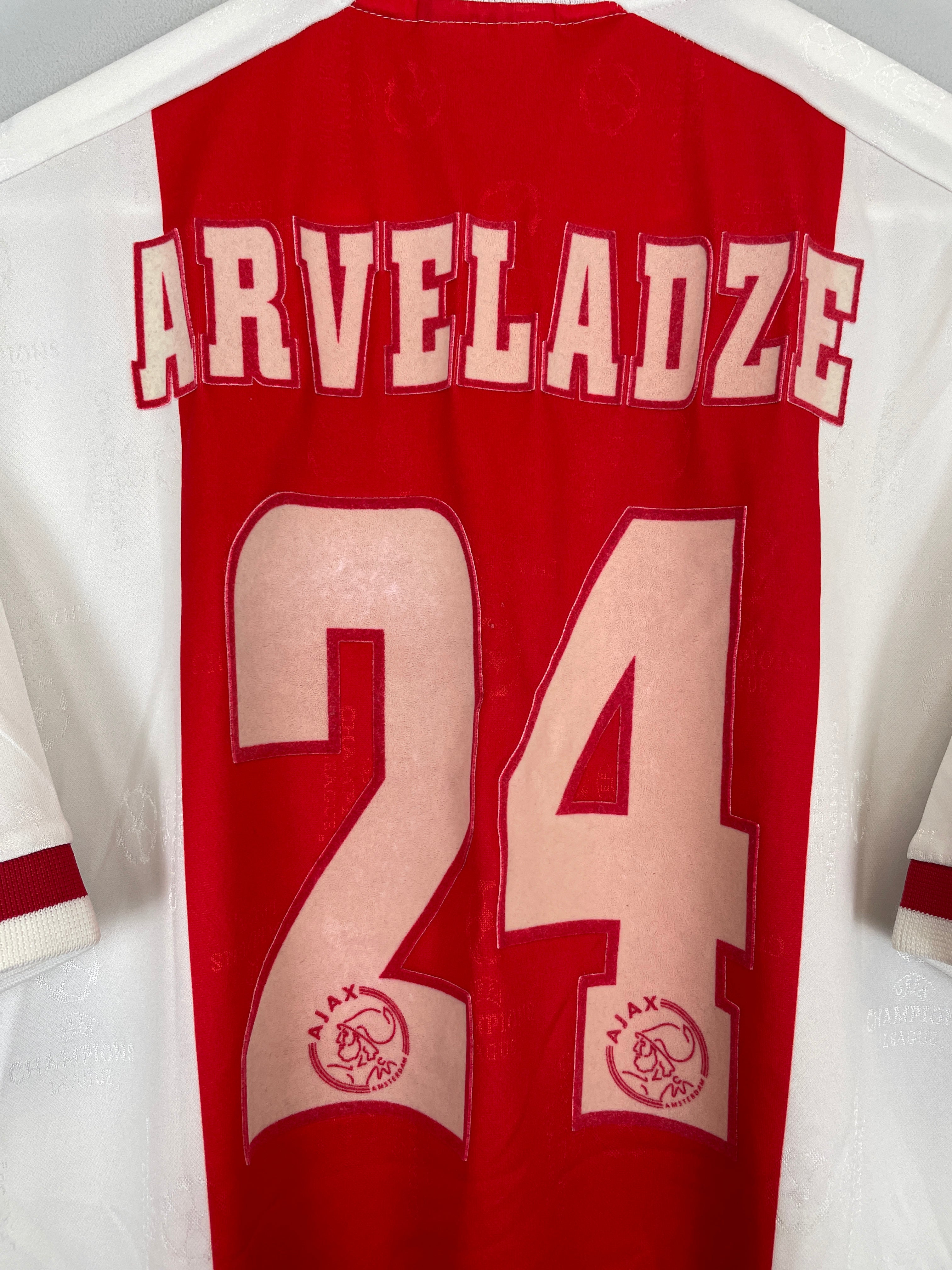 Shop 1996/97 AJAX ARVELADZE #24 SPECIAL C/L HOME SHIRT (XL) UMBRO, classic football shirts, vintage football shirts & retro soccer jerseys at Cult Kits