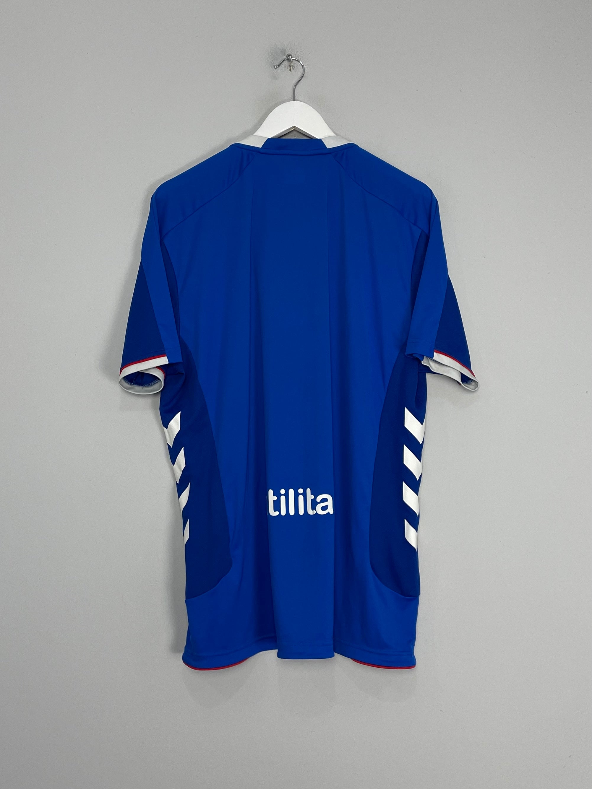 Shop 2018/19 RANGERS HOME SHIRT (XXL) HUMMEL, classic football shirts, vintage football shirts & retro soccer jerseys at Cult Kits