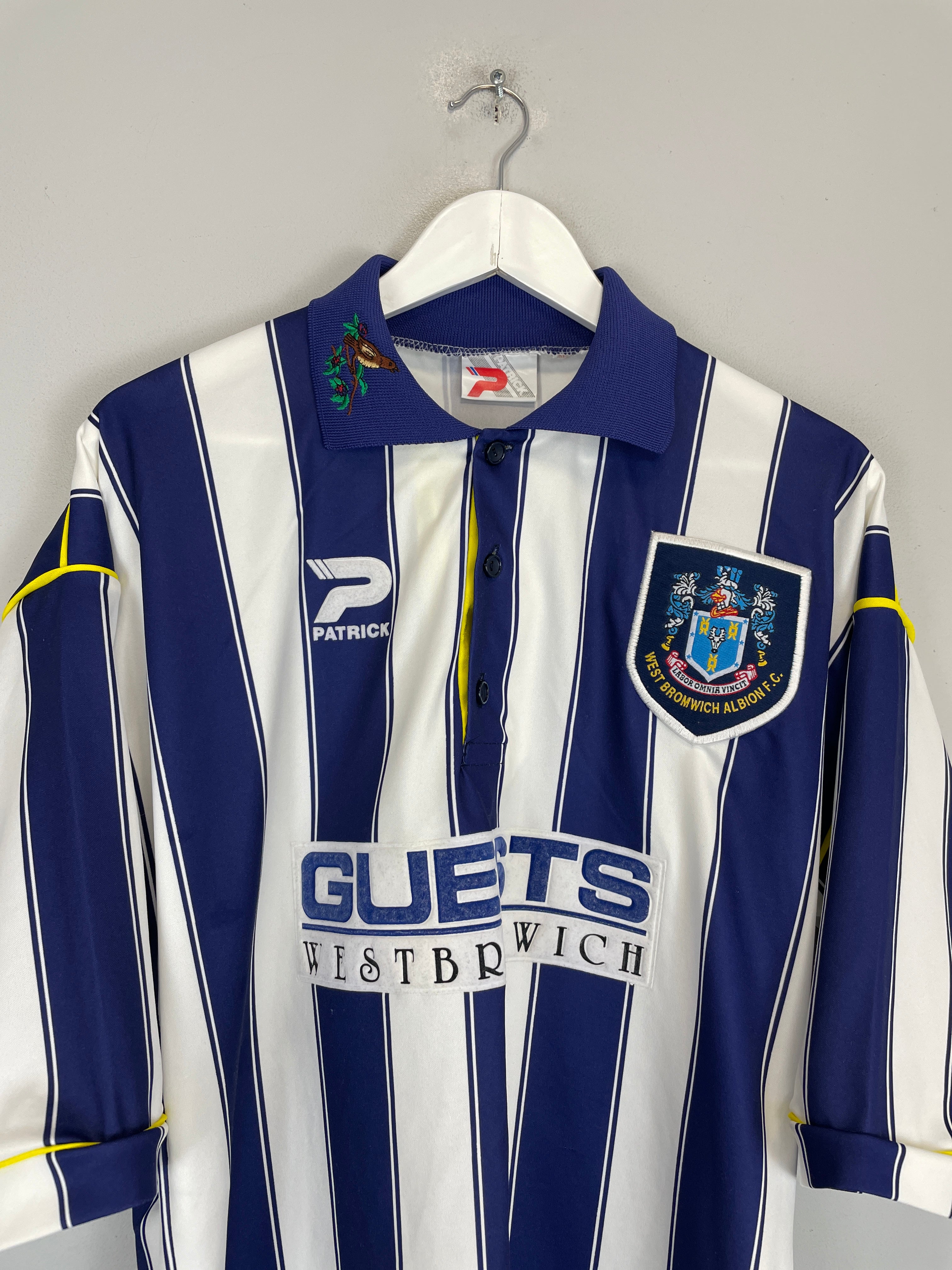 Shop 1995/96 WEST BROM HOME SHIRT (XL) PATRICK, classic football shirts, vintage football shirts & retro soccer jerseys at Cult Kits