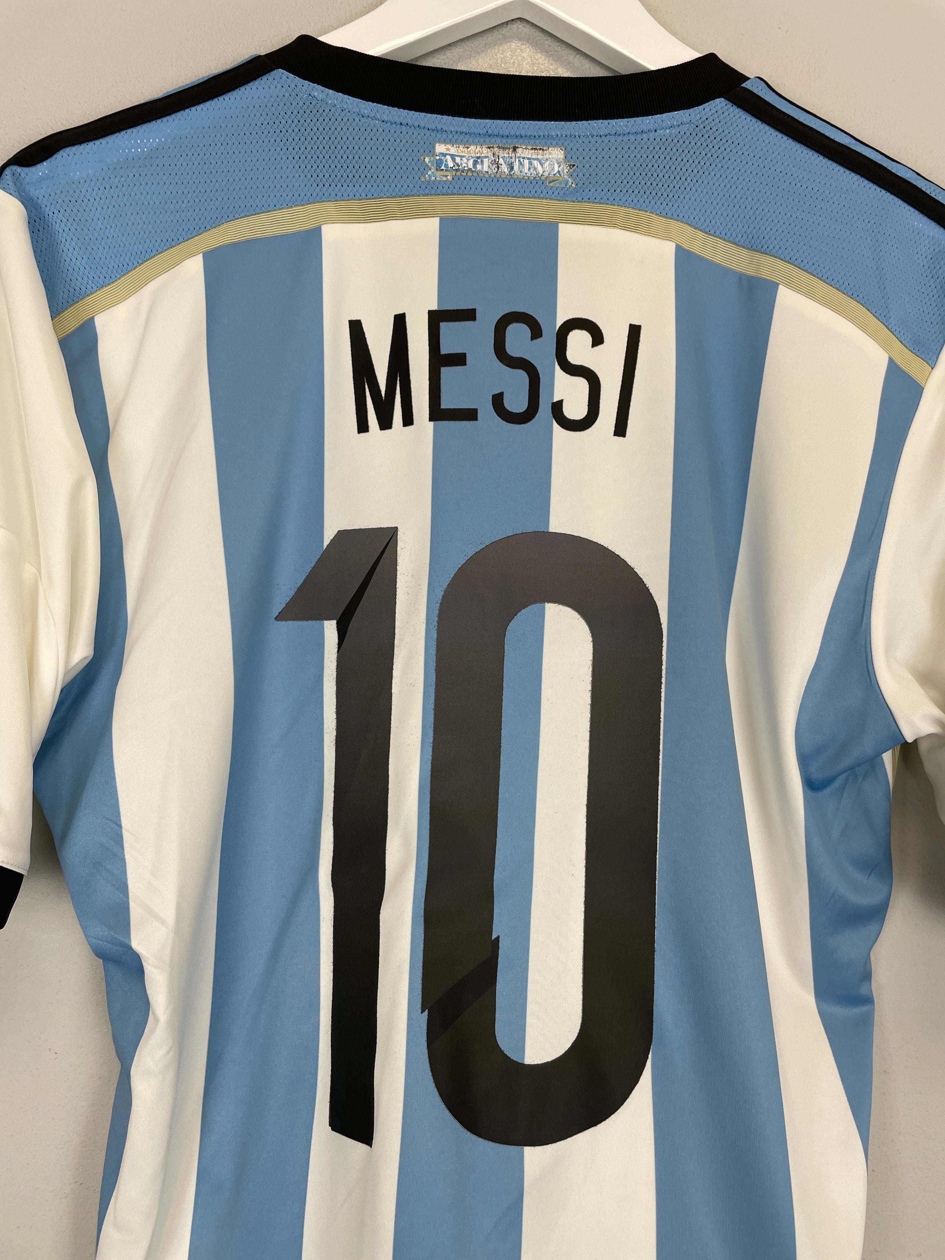 Shop 2013/15 ARGENTINA MESSI #10 HOME SHIRT (M) ADIDAS, classic football shirts, vintage football shirts & retro soccer jerseys at Cult Kits