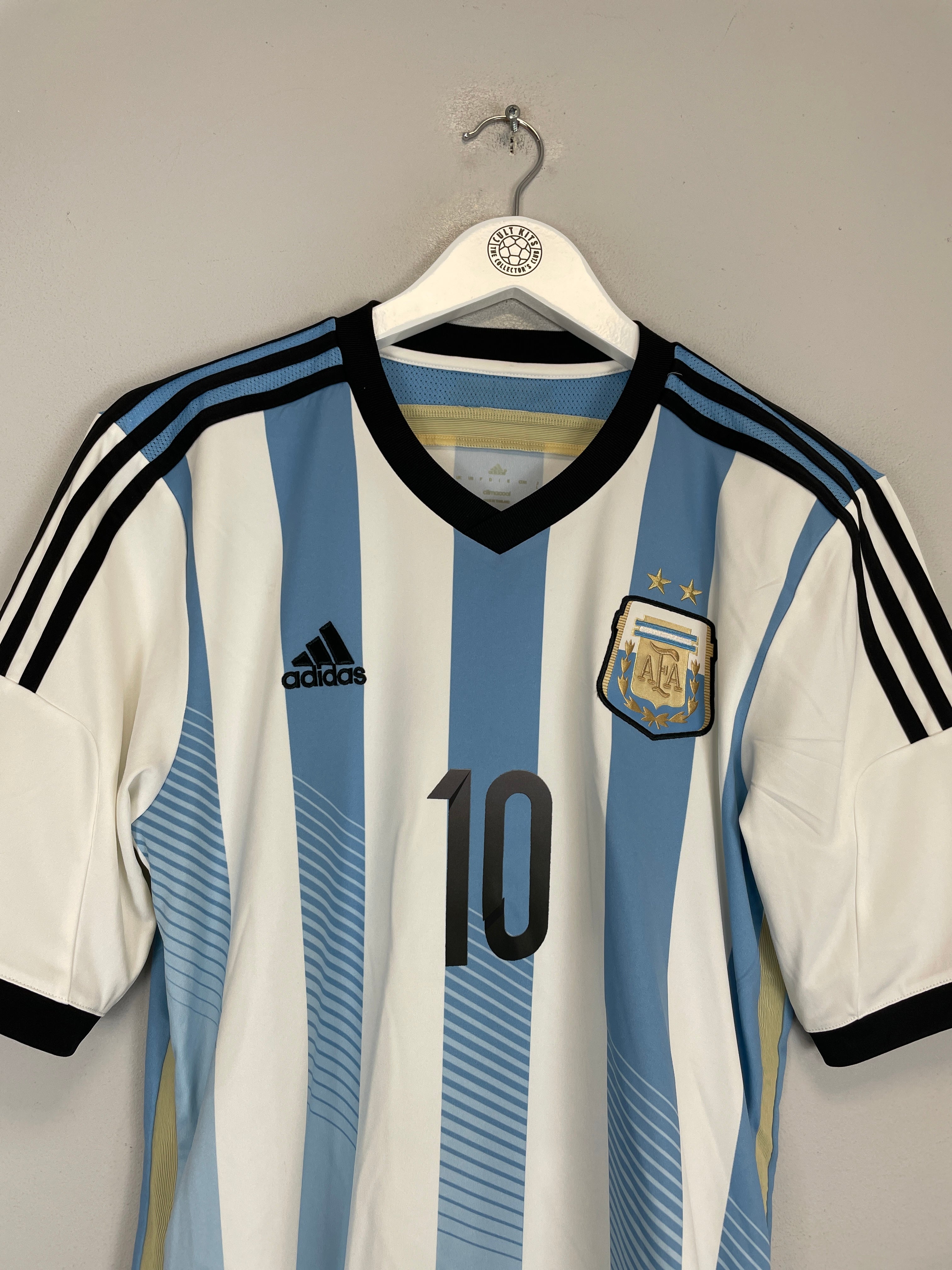 Shop 2013/15 ARGENTINA MESSI #10 HOME SHIRT (M) ADIDAS, classic football shirts, vintage football shirts & retro soccer jerseys at Cult Kits