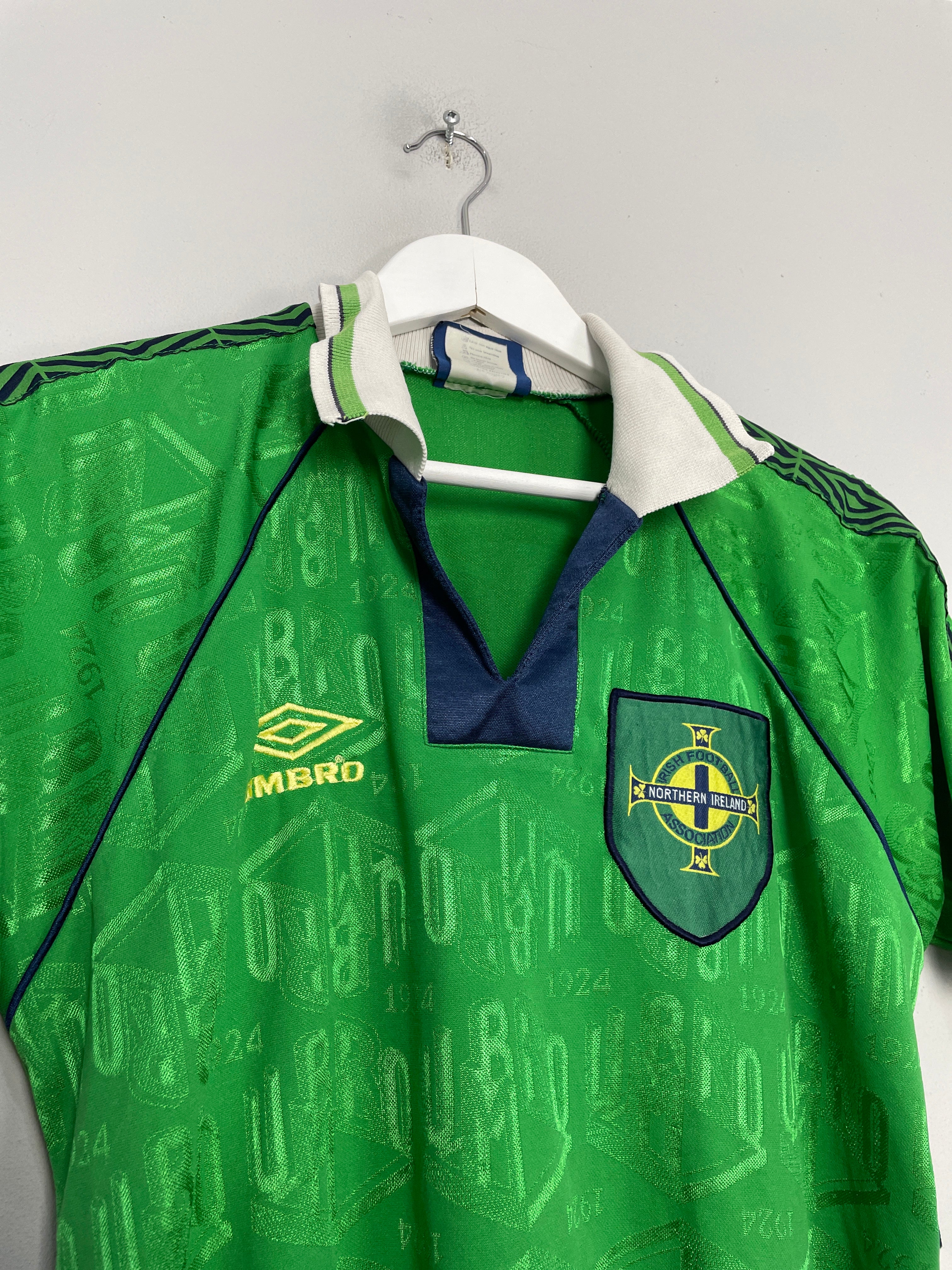 Shop 1994/95 NORTHERN IRELAND PROTOTYPE HOME SHIRT (S) UMBRO, classic football shirts, vintage football shirts & retro soccer jerseys at Cult Kits