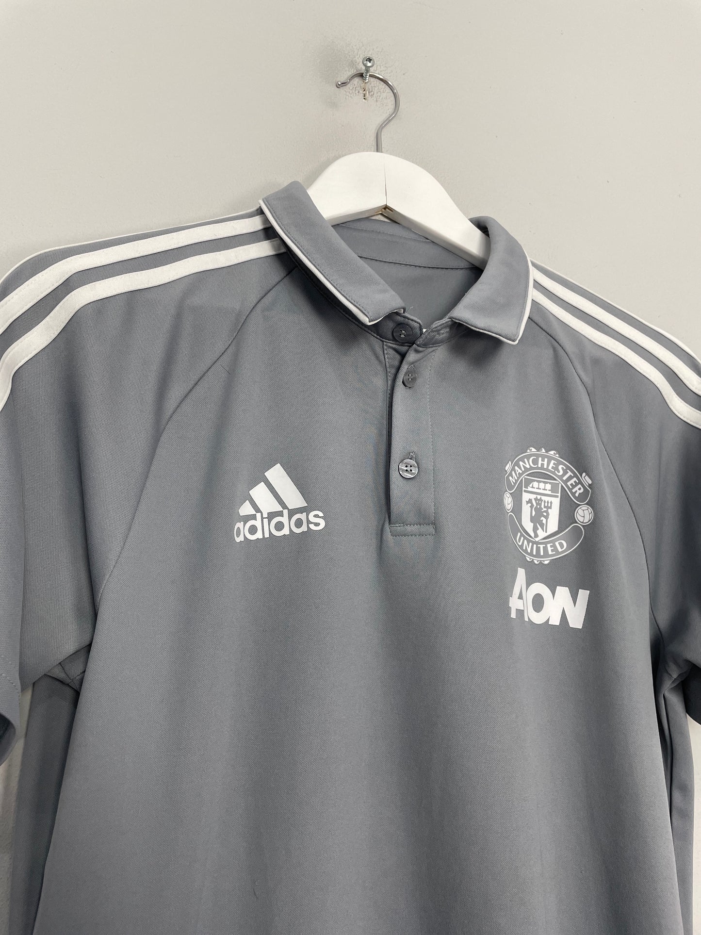 2017/18 MANCHESTER UNITED POLO SHIRT (M) ADIDAS