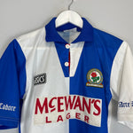 Shop 1994/96 BLACKBURN ROVERS SHEARER #9 HOME SHIRT (S) ASICS, classic football shirts, vintage football shirts & retro soccer jerseys at Cult Kits