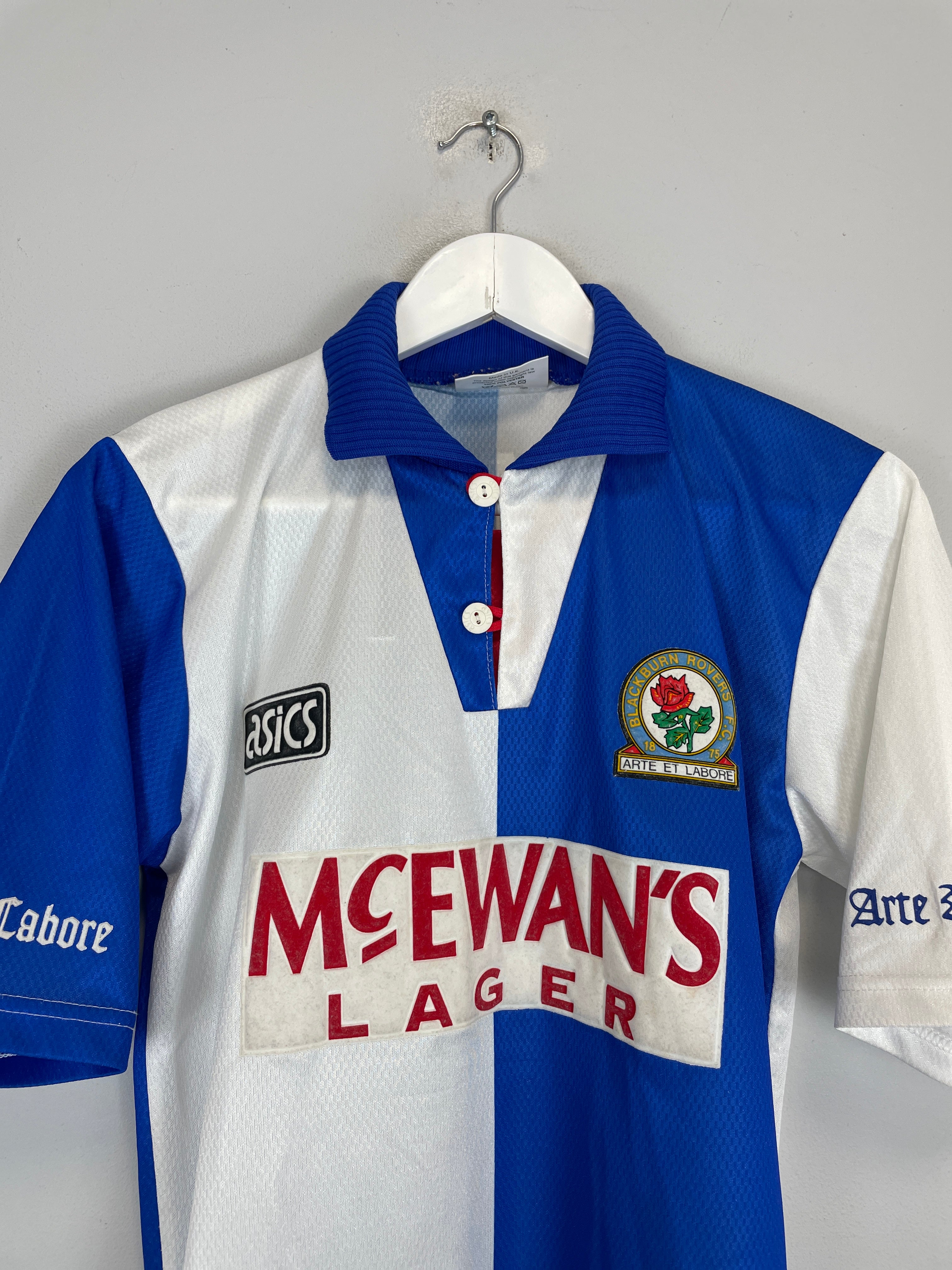 Shop 1994/96 BLACKBURN ROVERS SHEARER #9 HOME SHIRT (S) ASICS, classic football shirts, vintage football shirts & retro soccer jerseys at Cult Kits