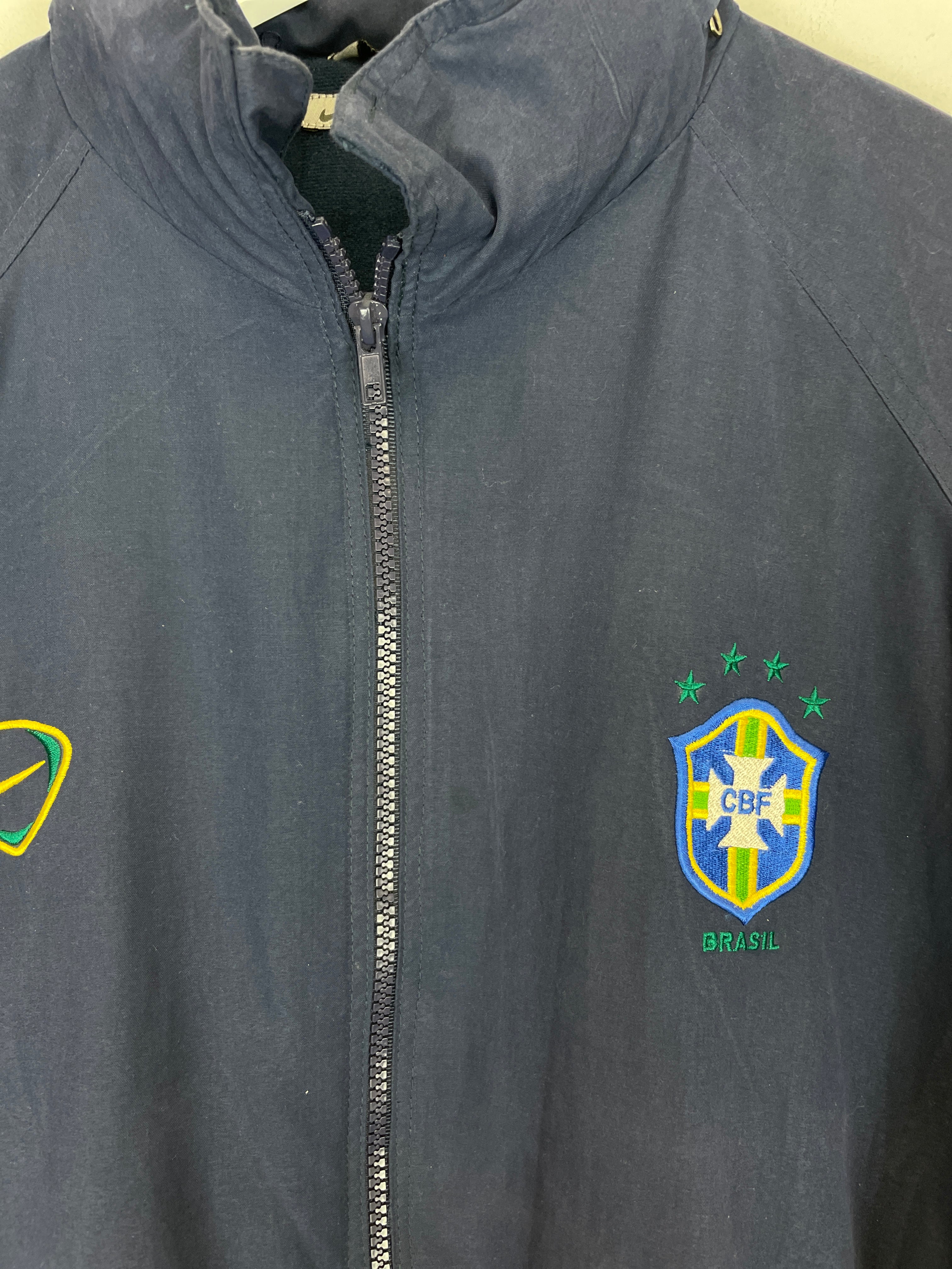Shop 2000 BRAZIL TRACK JACKET (L) NIKE, classic football shirts, vintage football shirts & retro soccer jerseys at Cult Kits