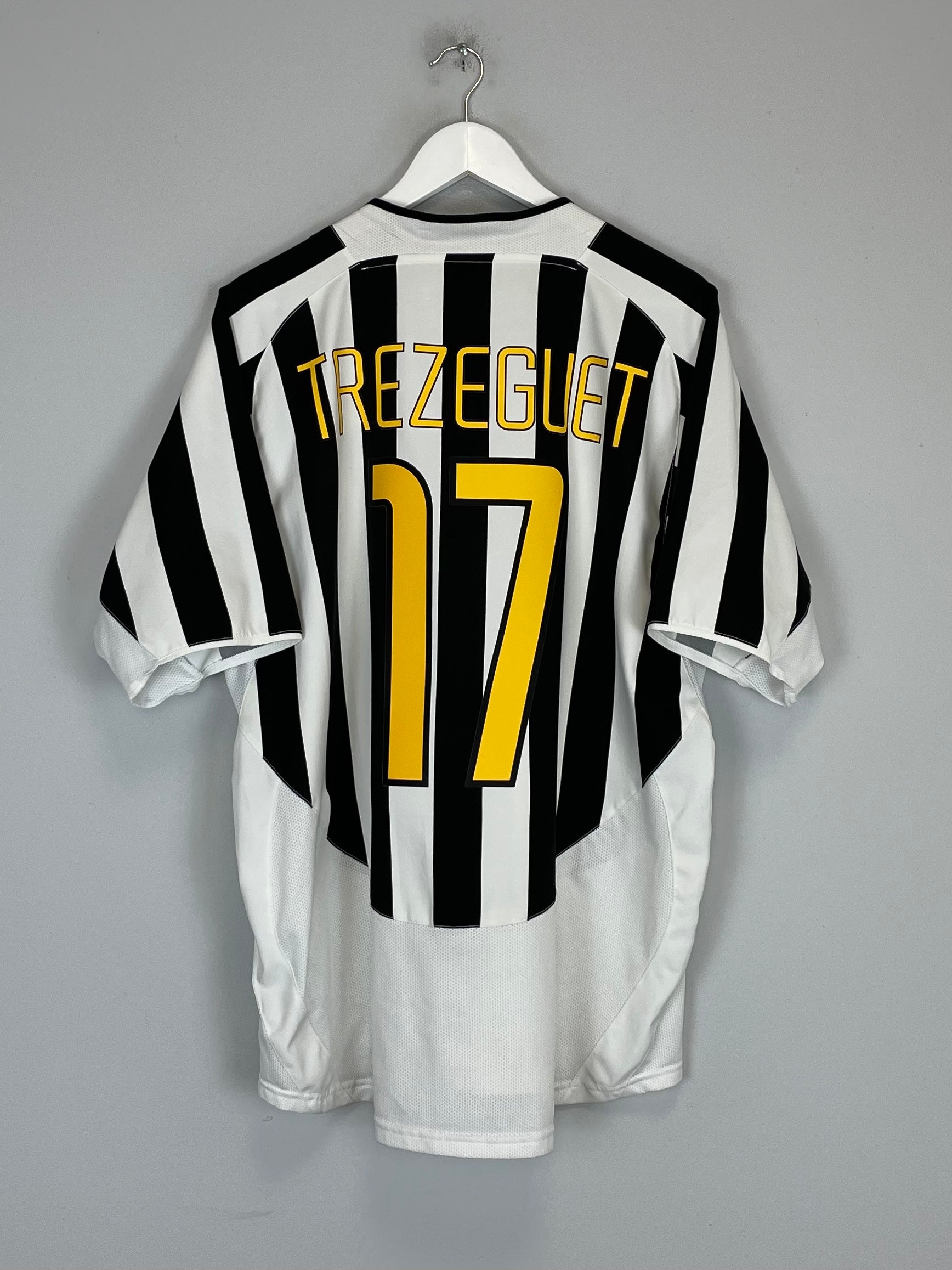 Shop 2003/04 JUVENTUS TREZEGUET #17 HOME SHIRT (L) NIKE, classic football shirts, vintage football shirts & retro soccer jerseys at Cult Kits