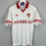 Shop 1994/95 SEVILLA HOME SHIRT (M) UMBRO, classic football shirts, vintage football shirts & retro soccer jerseys at Cult Kits
