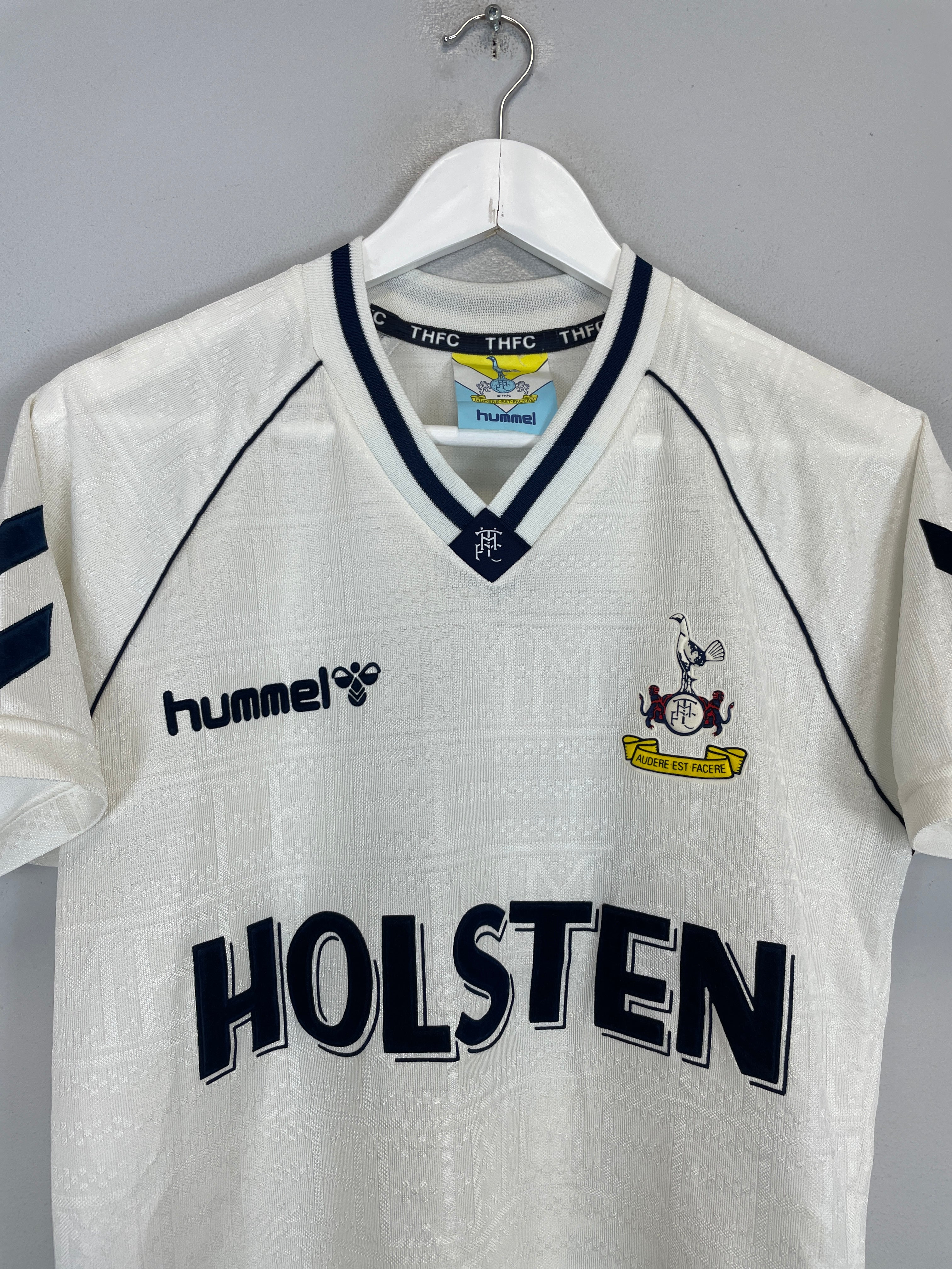 Shop 1989/91 TOTTENHAM #8 (GASCOIGNE) HOME SHIRT (S) HUMMEL, classic football shirts, vintage football shirts & retro soccer jerseys at Cult Kits