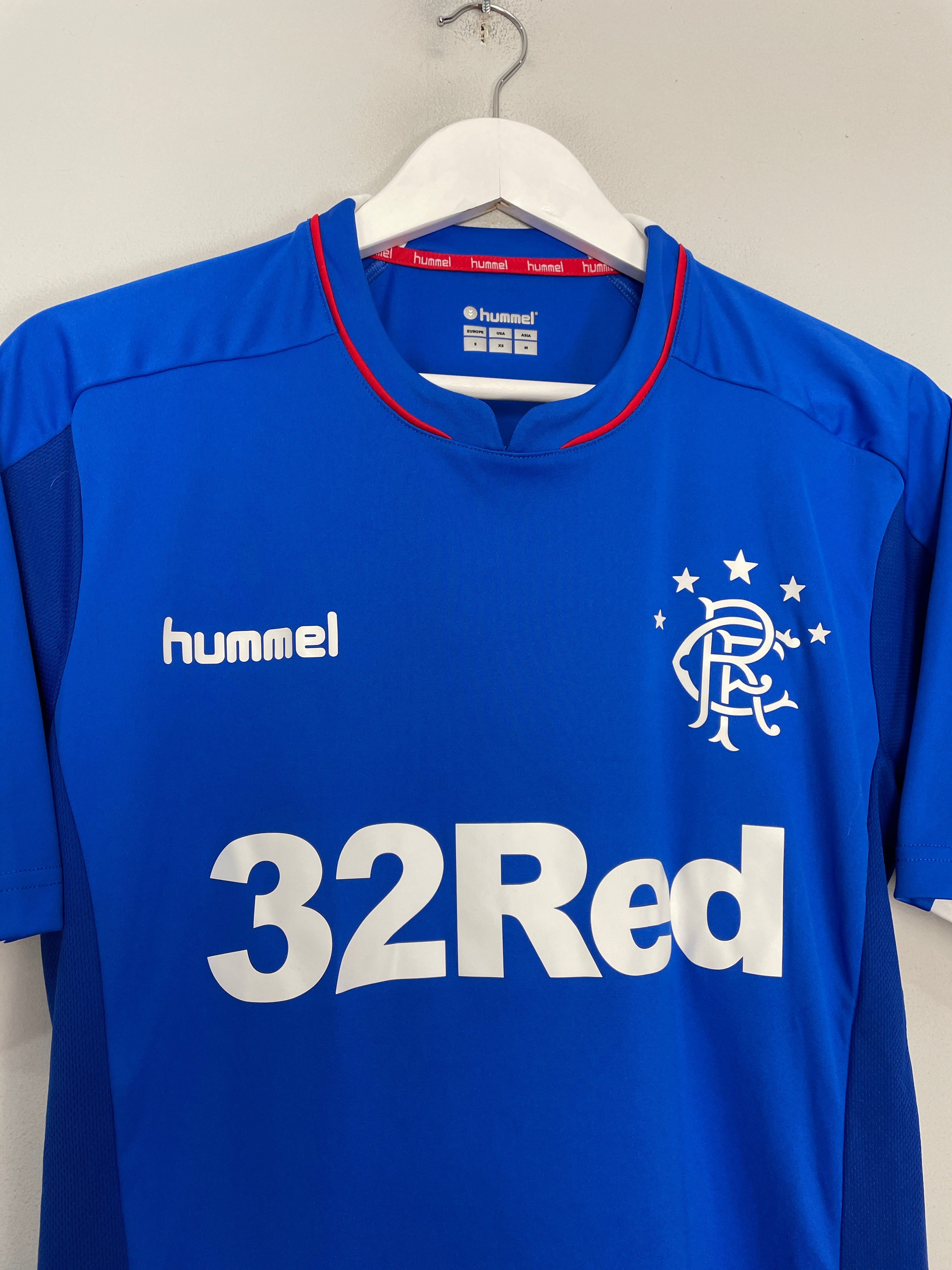 Shop 2018/19 RANGERS HOME SHIRT (S) HUMMEL, classic football shirts, vintage football shirts & retro soccer jerseys at Cult Kits