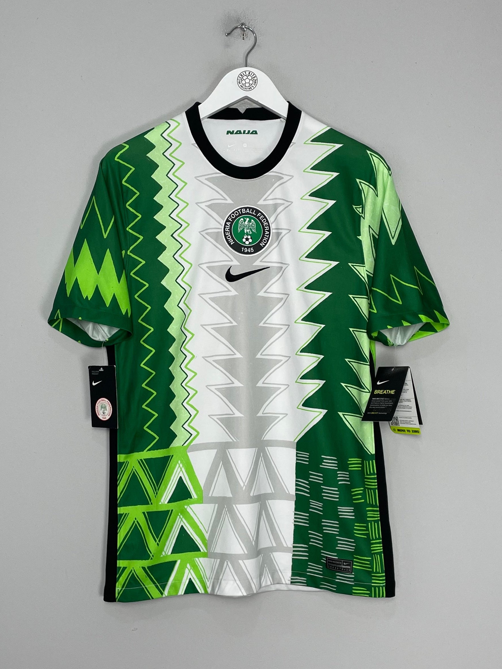 Shop 2020/21 NIGERIA *BNWT* HOME SHIRT (M) NIKE, classic football shirts, vintage football shirts & retro soccer jerseys at Cult Kits