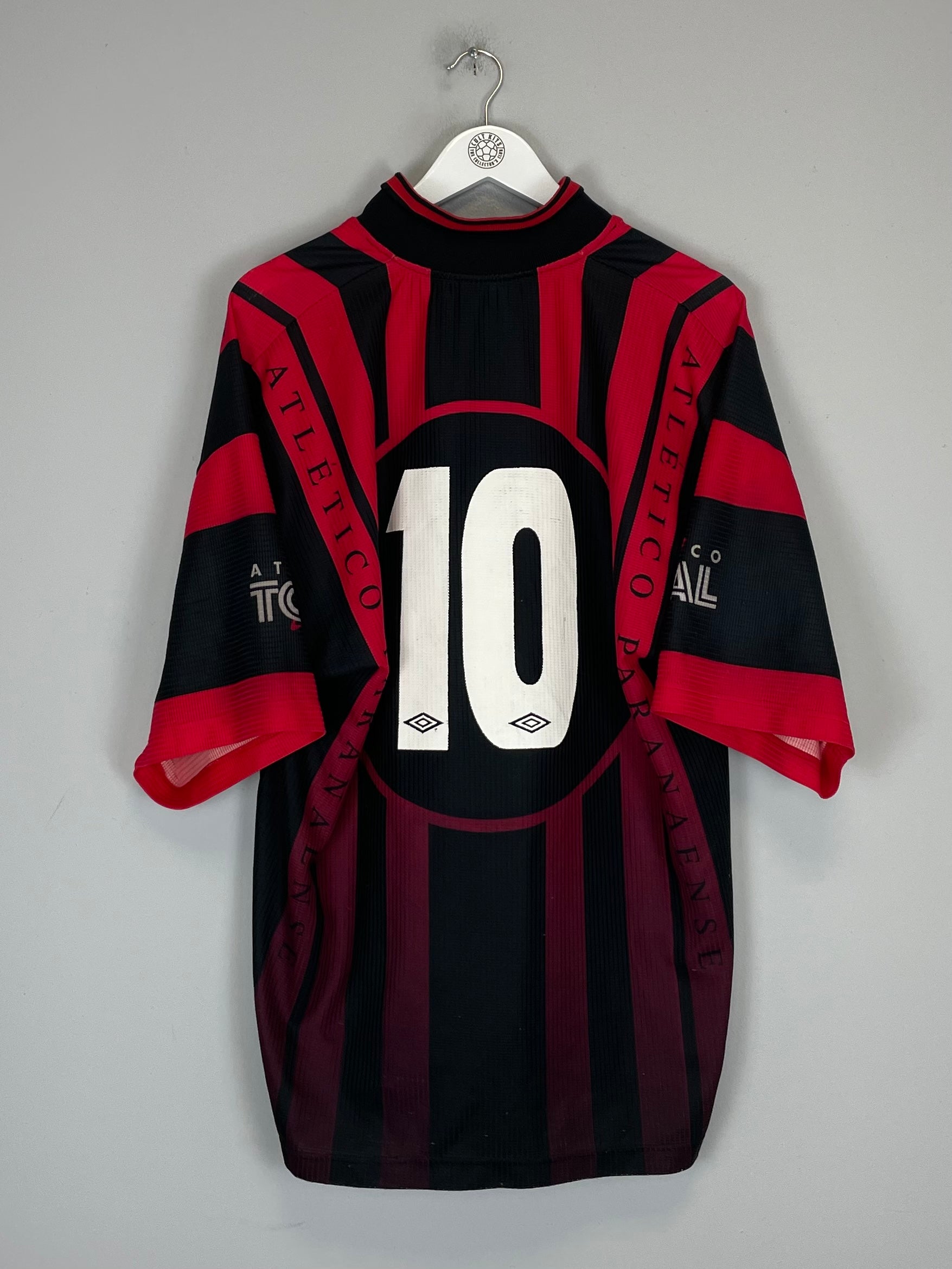 Shop 1998/99 ATLETICO PARANAENSE #10 HOME SHIRT (XL) UMBRO, classic football shirts, vintage football shirts & retro soccer jerseys at Cult Kits