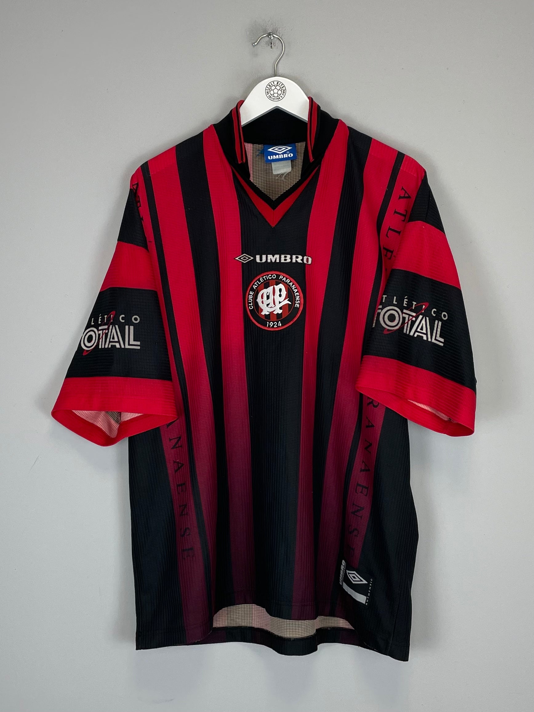 Shop 1998/99 ATLETICO PARANAENSE #10 HOME SHIRT (XL) UMBRO, classic football shirts, vintage football shirts & retro soccer jerseys at Cult Kits