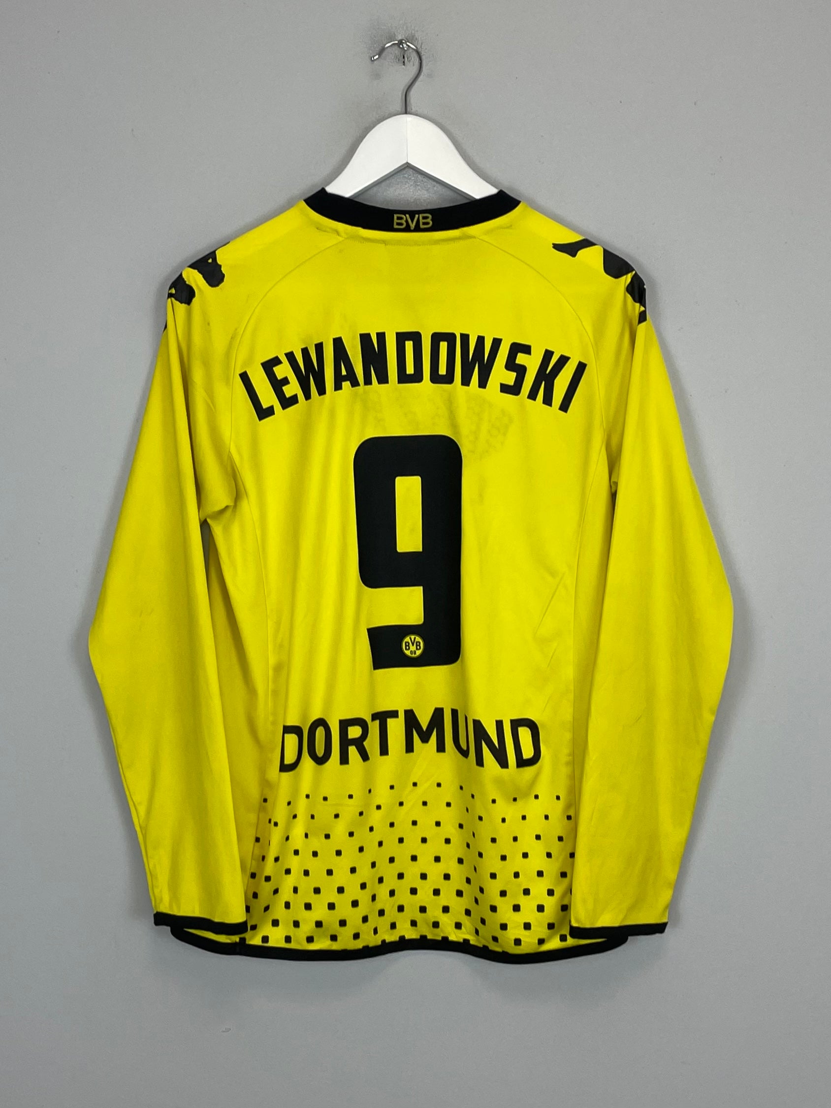 Shop 2011/12 DORTMUND LEWANDOWSKI #9 L/S HOME SHIRT (S) KAPPA, classic football shirts, vintage football shirts & retro soccer jerseys at Cult Kits