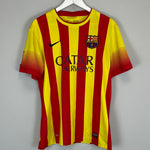 Shop 2013/14 BARCELONA MESSI #10 AWAY SHIRT (M) NIKE, classic football shirts, vintage football shirts & retro soccer jerseys at Cult Kits