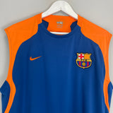 Shop 2007/08 BARCELONA TRAINING VEST (XL) NIKE, classic football shirts, vintage football shirts & retro soccer jerseys at Cult Kits