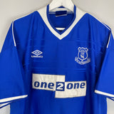 Shop 1999/00 EVERTON HOME SHIRT (XXL) UMBRO, classic football shirts, vintage football shirts & retro soccer jerseys at Cult Kits