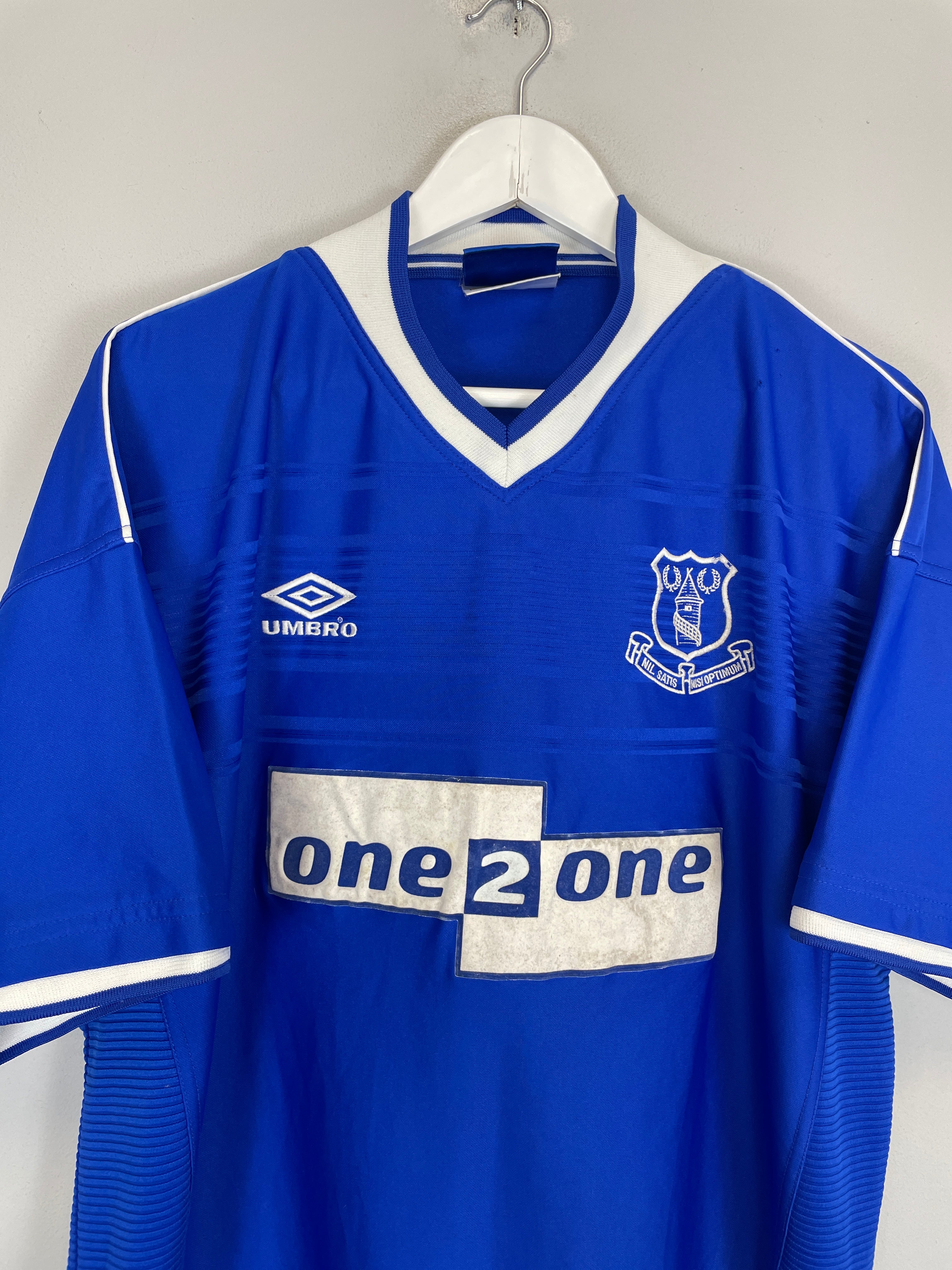 Shop 1999/00 EVERTON HOME SHIRT (XXL) UMBRO, classic football shirts, vintage football shirts & retro soccer jerseys at Cult Kits