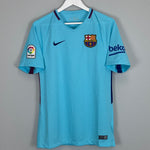 Shop 2017/18 BARCELONA MESSI #10 AWAY SHIRT (S) NIKE, classic football shirts, vintage football shirts & retro soccer jerseys at Cult Kits