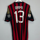 Shop 2013/14 AC MILAN RAMI #13 *PLAYER ISSUE* HOME SHIRT (XL) ADIDAS, classic football shirts, vintage football shirts & retro soccer jerseys at Cult Kits