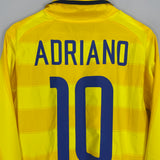 Shop 2003/04 INTER MILAN ADRIANO #10 L/S AWAY SHIRT (S) NIKE, classic football shirts, vintage football shirts & retro soccer jerseys at Cult Kits