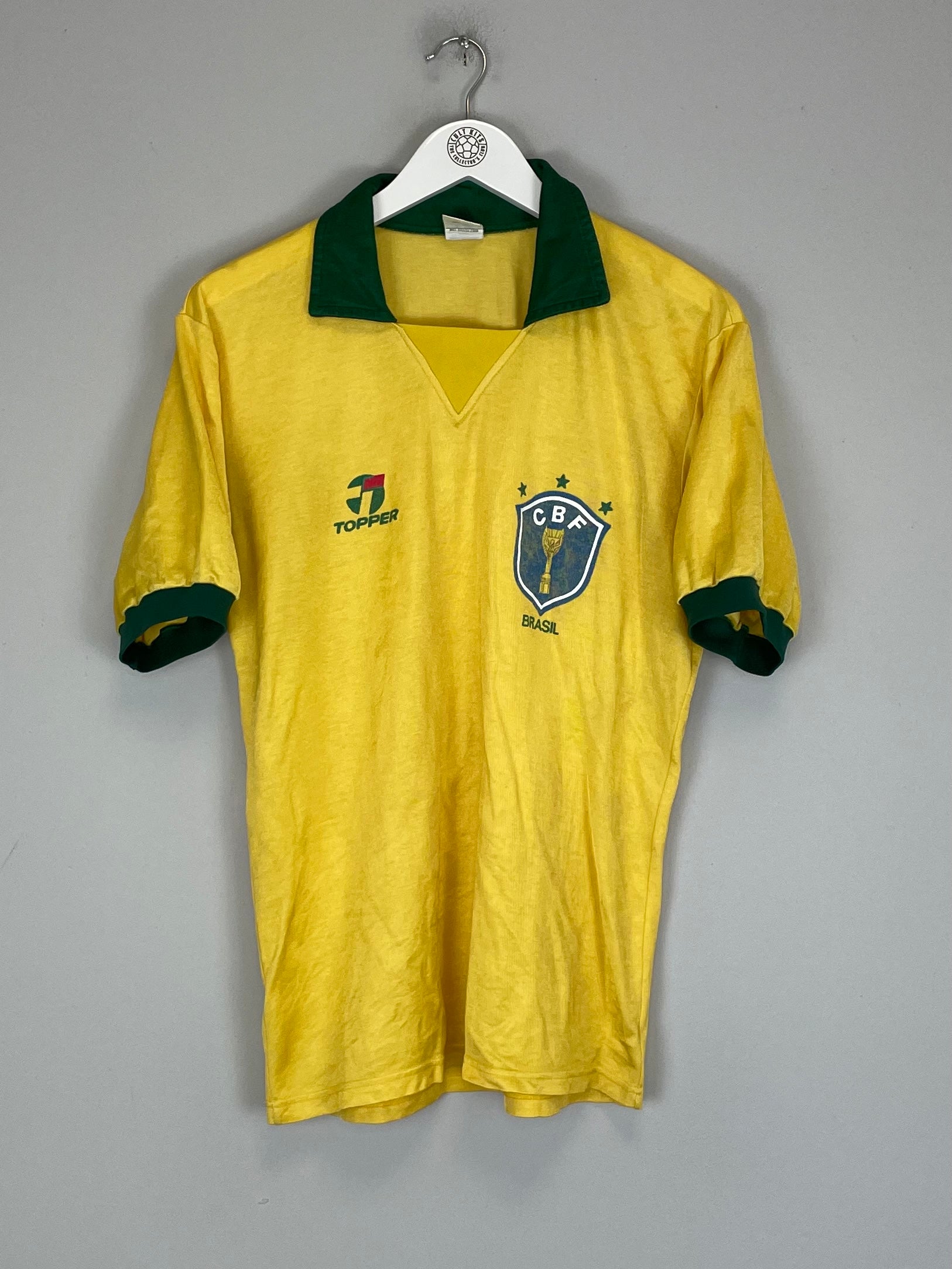 Shop 1985/88 BRAZIL HOME SHIRT (L) TOPPER, classic football shirts, vintage football shirts & retro soccer jerseys at Cult Kits
