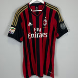 Shop 2013/14 AC MILAN RAMI #13 *PLAYER ISSUE* HOME SHIRT (XL) ADIDAS, classic football shirts, vintage football shirts & retro soccer jerseys at Cult Kits