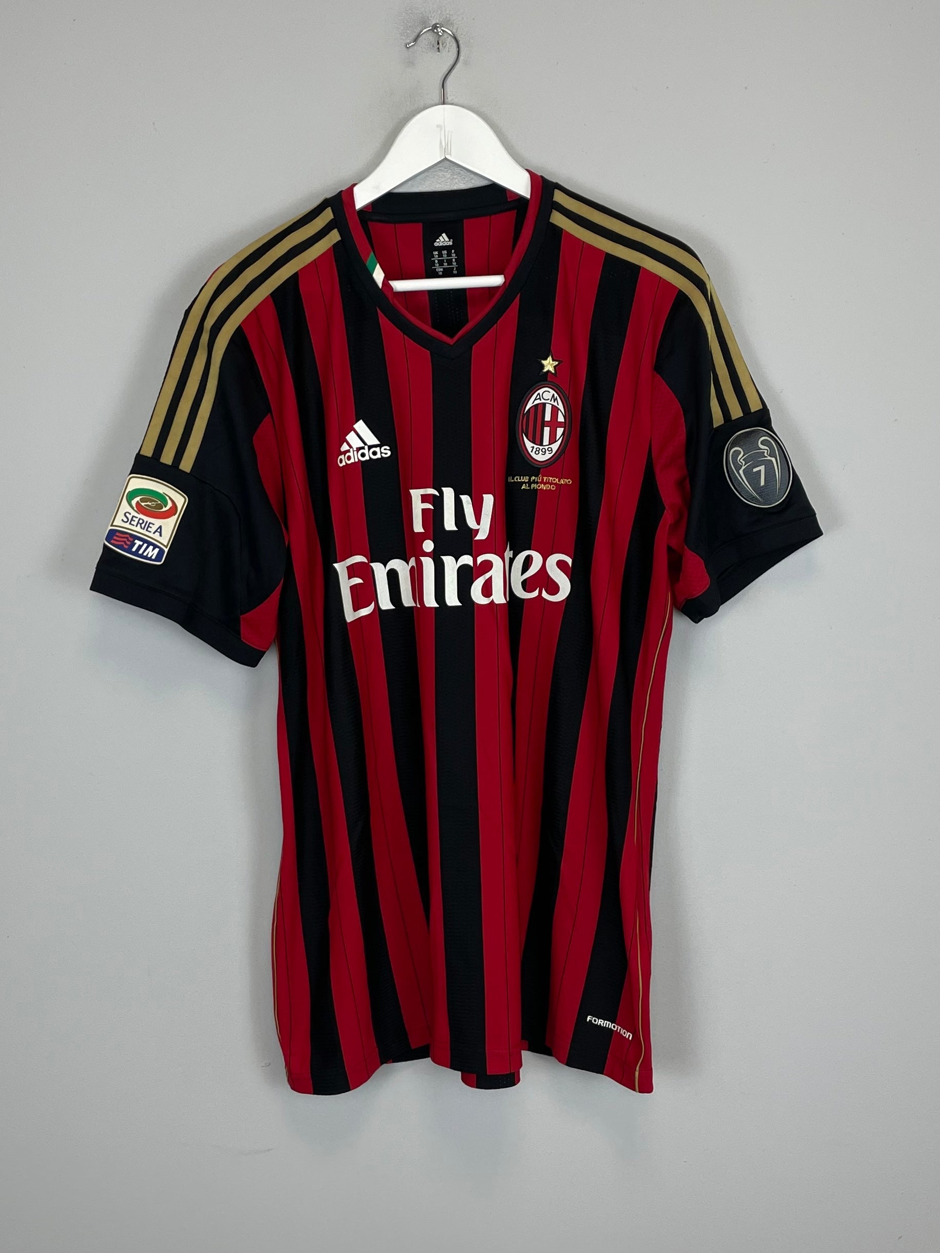 Shop 2013/14 AC MILAN RAMI #13 *PLAYER ISSUE* HOME SHIRT (XL) ADIDAS, classic football shirts, vintage football shirts & retro soccer jerseys at Cult Kits