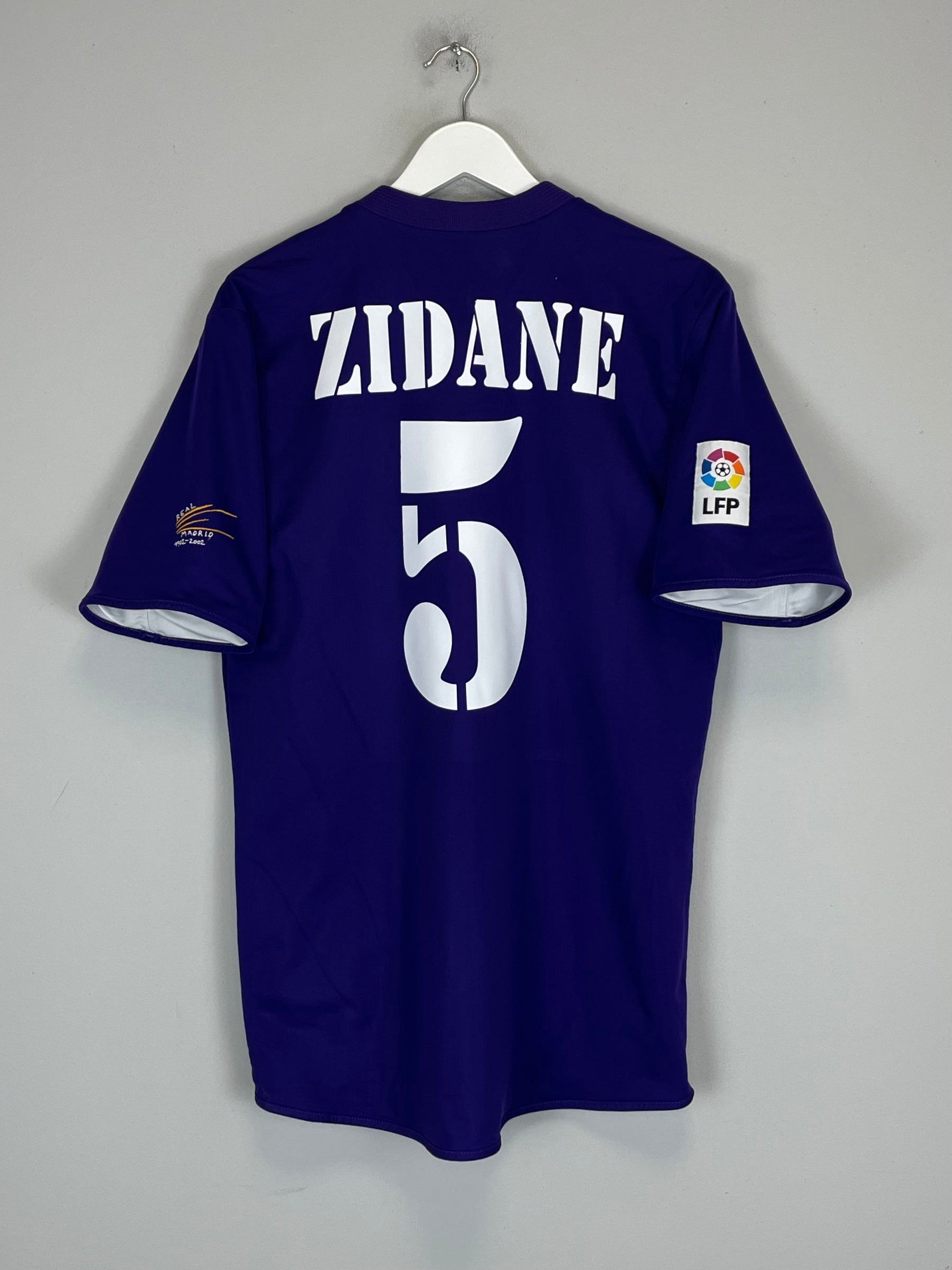 Shop 2001/02 REAL MADRID ZIDANE #5 *CENTENARY* THIRD SHIRT (L) ADIDAS, classic football shirts, vintage football shirts & retro soccer jerseys at Cult Kits