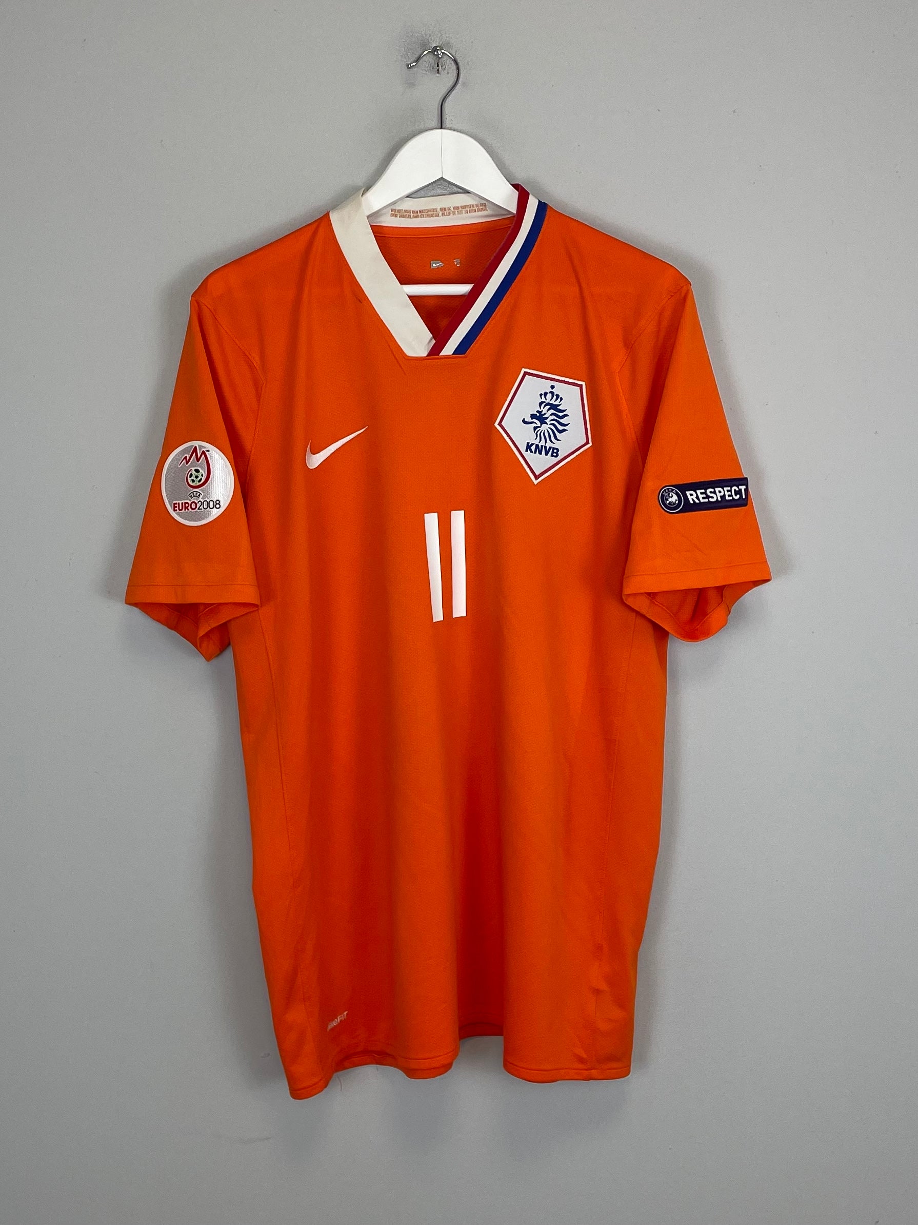 Shop 2008/10 NETHERLANDS ROBBEN #11 HOME SHIRT (XL) NIKE, classic football shirts, vintage football shirts & retro soccer jerseys at Cult Kits