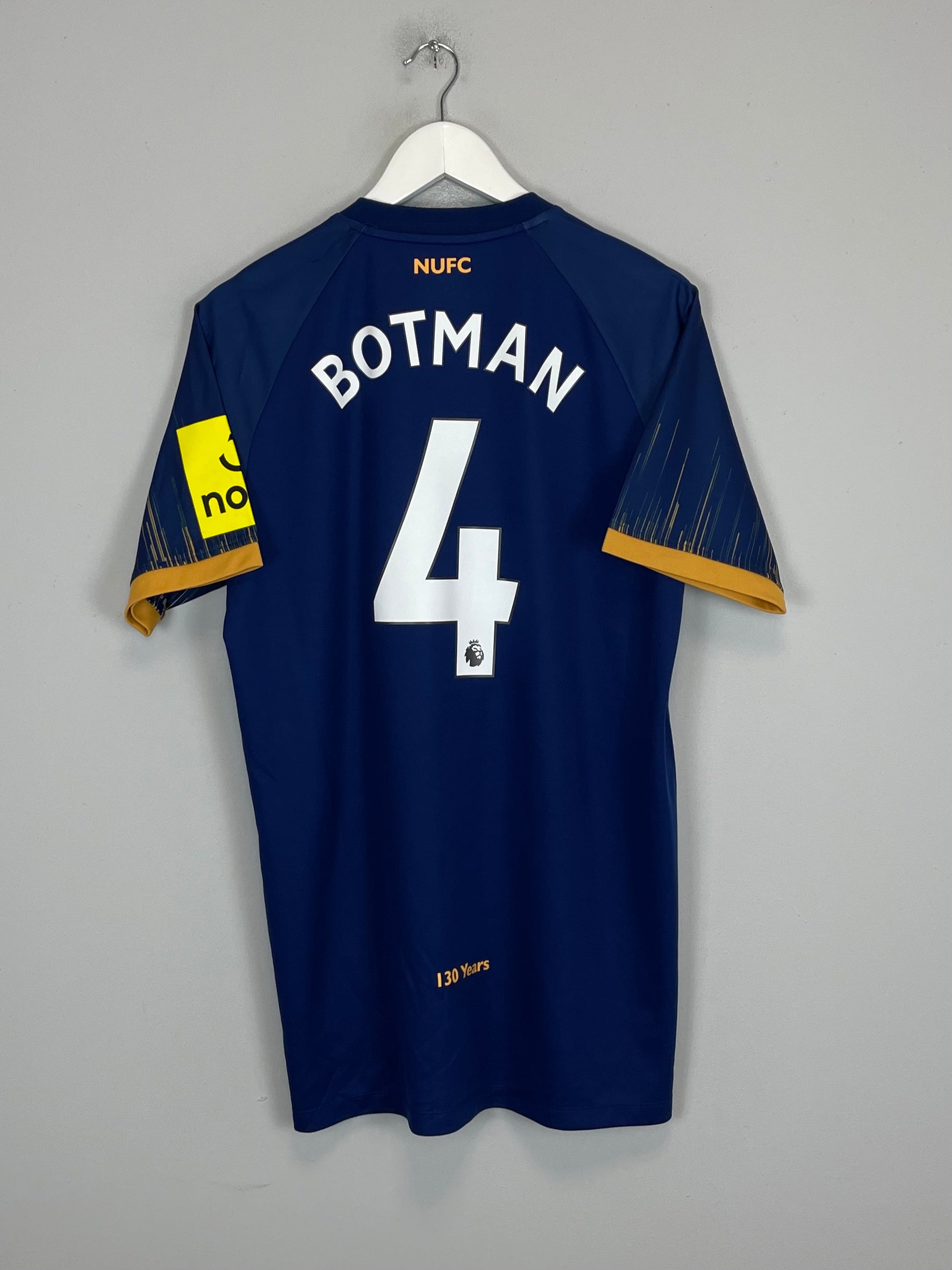 Shop 2022/23 NEWCASTLE UNITED BOTMAN #4 AWAY SHIRT (L) CASTORE, classic football shirts, vintage football shirts & retro soccer jerseys at Cult Kits