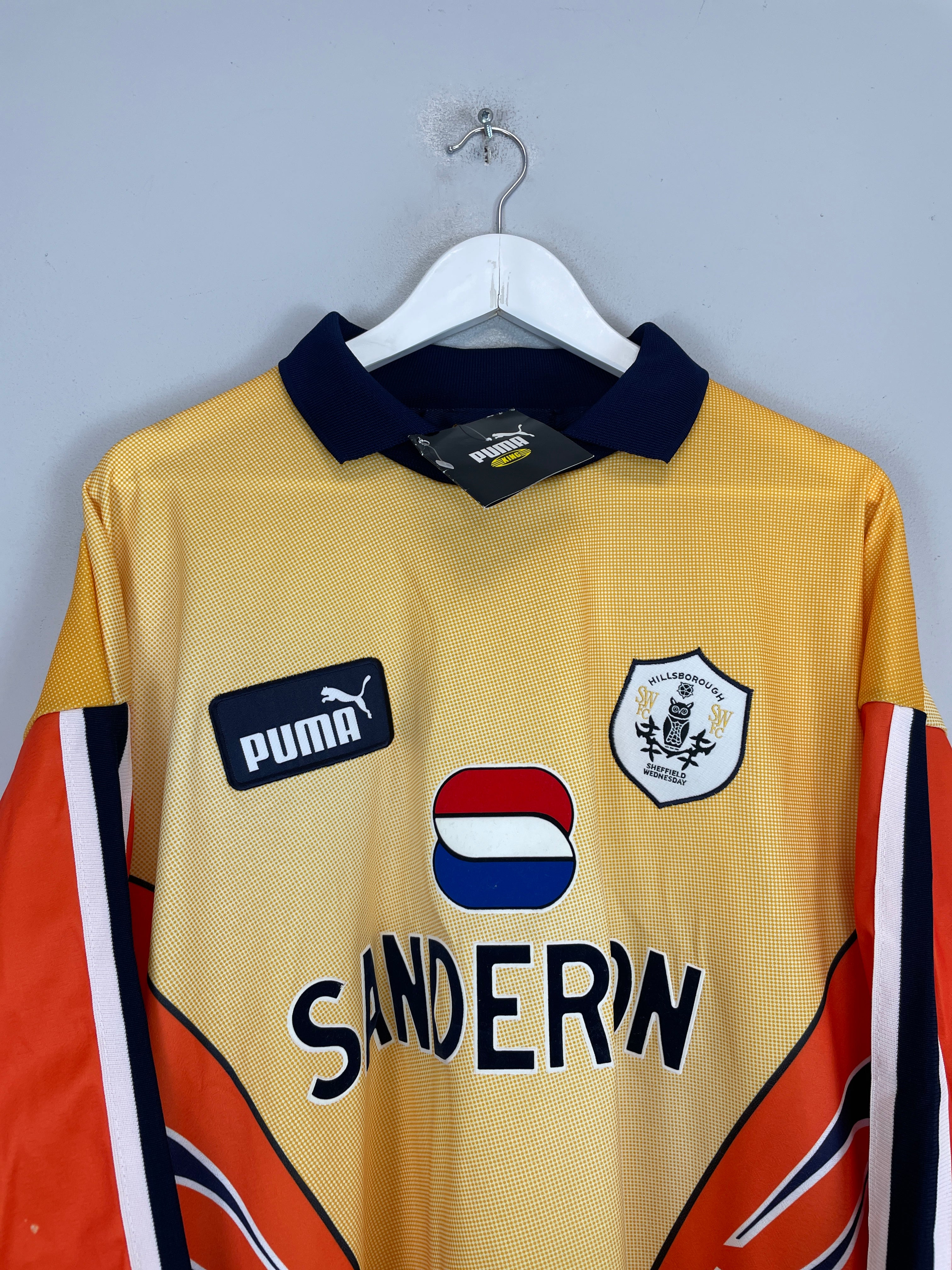 Shop 1997/98 SHEFFIELD WEDNESDAY PRESSMAN #1 *BNWT* GK SHIRT (XL) PUMA, classic football shirts, vintage football shirts & retro soccer jerseys at Cult Kits
