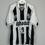 Shop 2000 SANTOS #9 HOME SHIRT (XL) UMBRO, classic football shirts, vintage football shirts & retro soccer jerseys at Cult Kits